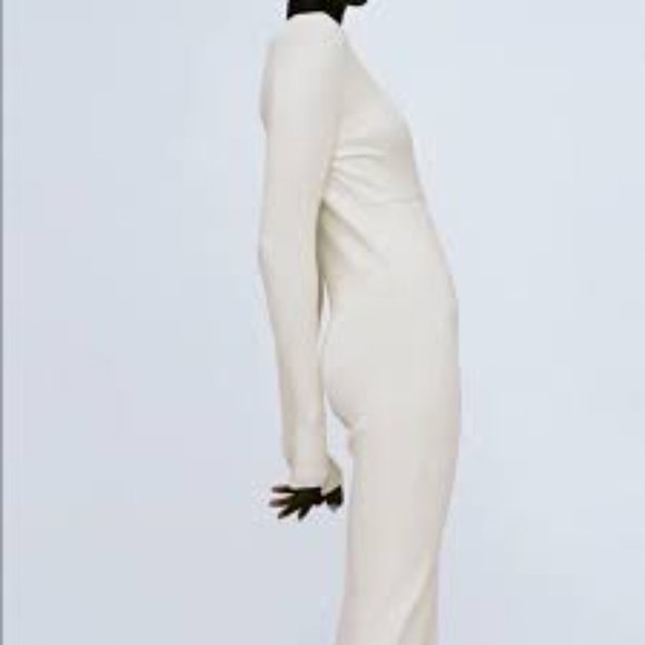 NWT Zara Long Sleeve Midi Knit Dress - Picture 3 of 6